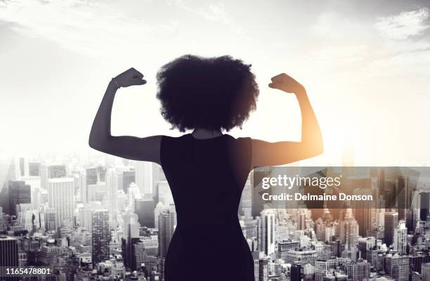 watch out world! this woman is on her way - strength imagens e fotografias de stock