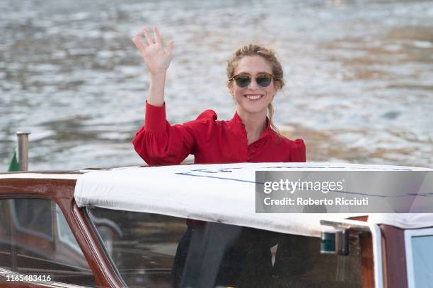 Isabella Ragonese seen arriving at the 76th Venice Film Festival on September 1, 2019 in Venice, Italy.