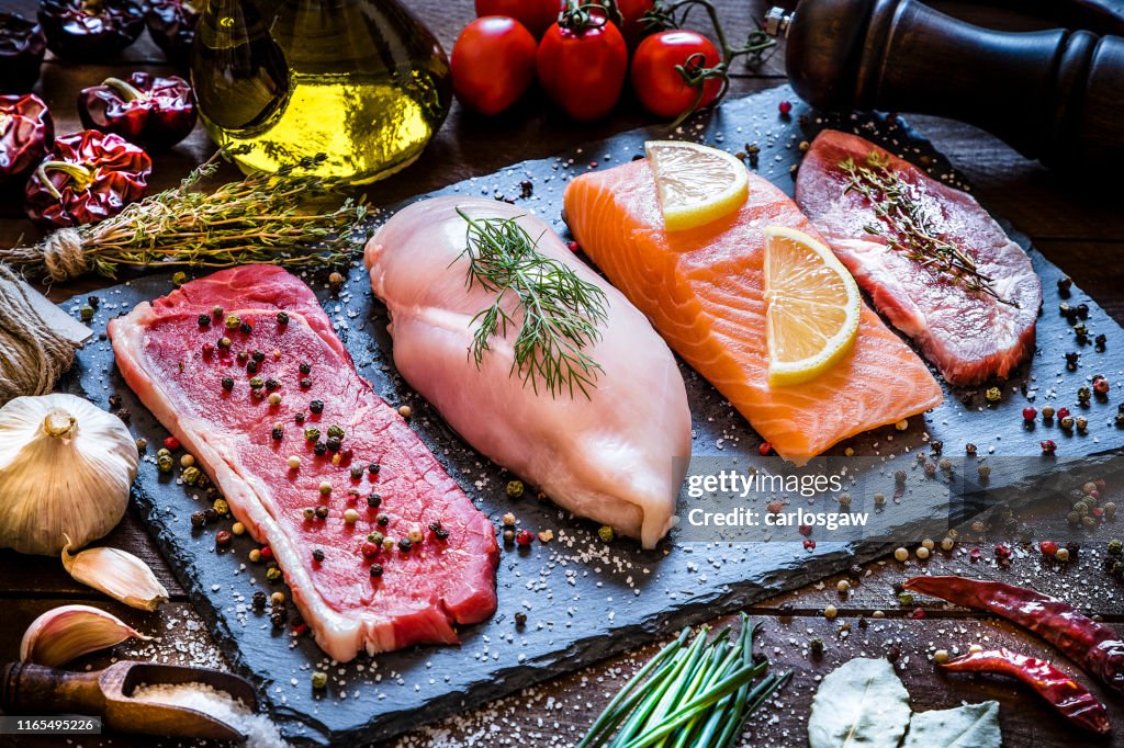 Verschillende soorten dierlijk eiwit