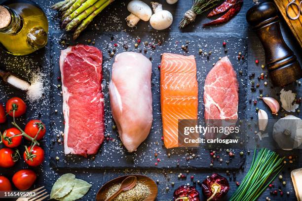 different types of animal protein - white meat stock pictures, royalty-free photos & images