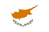 Vector flag of Cyprus. Eps 10. Cyprus, Nicosia