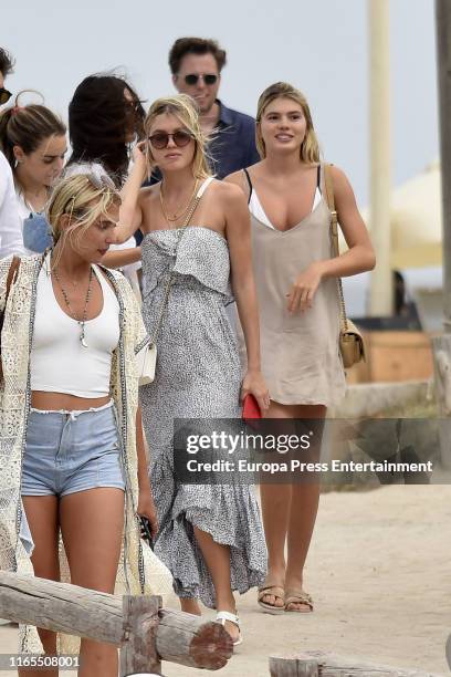 Cristina Iglesias and Victoria Iglesias are seen on July 31, 2019 in Ibiza, Spain.