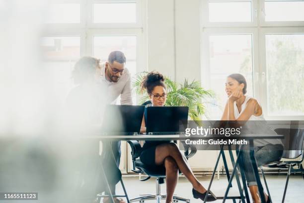 young start up business meeting in a modern office. - market research stock pictures, royalty-free photos & images
