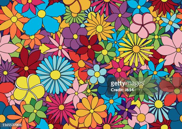 kids floral pattern - flower stock illustrations