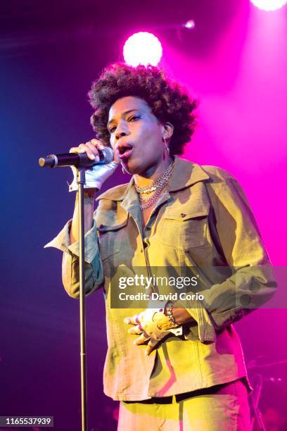 Macy Gray performing on the Siam Stage at Womad, Charlton Park, Malmesbury, United Kingdom on 26 July 2019.