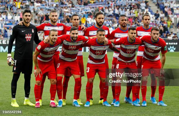 Granada team during the match between RCD Espanyol and Granada CF, corresponding to the week 3 of the Liga Santander, played at the RCDE Stadium, on...