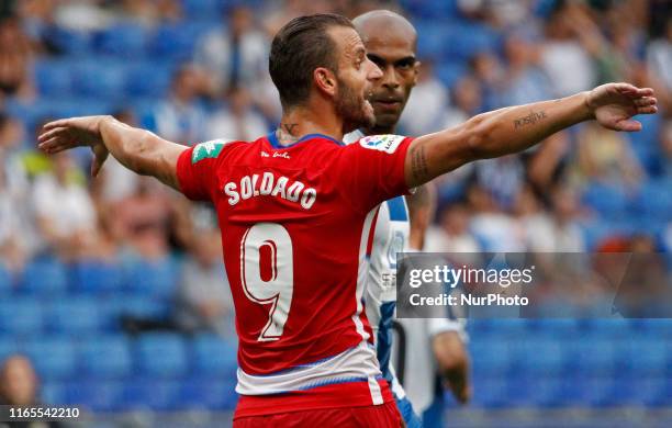 Roberto Soldado during the match between RCD Espanyol and Granada CF, corresponding to the week 3 of the Liga Santander, played at the RCDE Stadium,...