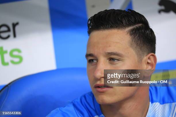 Florian Thauvin during the Ligue 1 match between Olympique Marseille and AS Saint-Etienne at Stade Velodrome on September 1, 2019 in Marseille,...