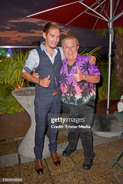 Patrick Sass and Zachi Noy during the preliminary talk to the remake of "Eis Am Stiel" in 2020 on August 27, 2019 in Berlin, Germany.