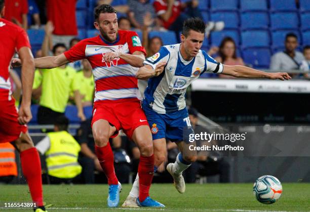 Sebastien Corchia during the match between RCD Espanyol and Granada CF, corresponding to the week 3 of the Liga Santander, played at the RCDE...