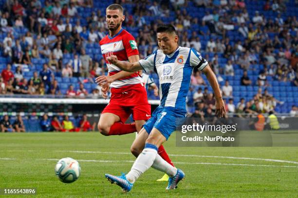 Wu Lei during the match between RCD Espanyol and Granada CF, corresponding to the week 3 of the Liga Santander, played at the RCDE Stadium, on 01rst...