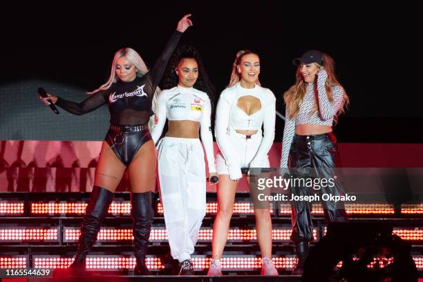 Jesy Nelson, Leigh-Anne Pinnock, Perrie Edwards and Jade Thirlwall of Little Mix performs on stage during day 3 of Fusion Festival 2019 on September...