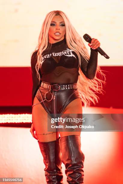 Jesy Nelson of Little Mix performs on stage during day 3 of Fusion Festival 2019 on September 01, 2019 in Liverpool, England.