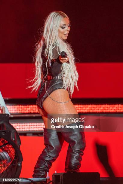 Jesy Nelson of Little Mix performs on stage during day 3 of Fusion Festival 2019 on September 01, 2019 in Liverpool, England.