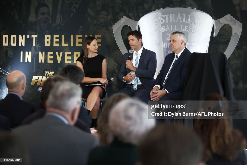 AFL Launch of the Finals - Receipt of the Premiership Cup