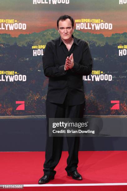 Quentin Tarantino attends the premiere of "Once Upon A Time... In Hollywood" at CineStar on August 01, 2019 in Berlin, Germany.