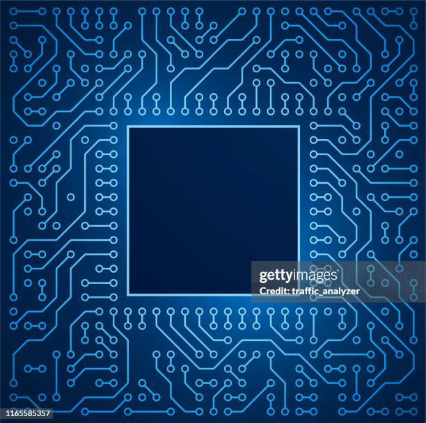 bildbanksillustrationer, clip art samt tecknat material och ikoner med kretskort bakgrund - datorchip