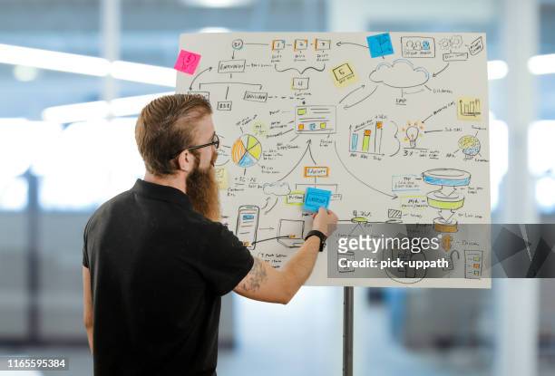 man looking at chart - horizontal funnel stock pictures, royalty-free photos & images