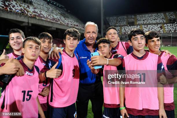 Gian Piero Ventura of Salernitana poses during US Salernitana, AS Bari, Reggina calcio - Pre-Season Tournament at Stadio Arechi on August 01, 2019 in...