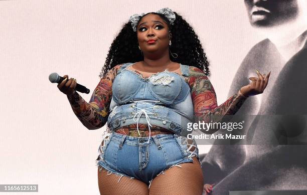 Lizzo performs at Made in America - Day 2 at Benjamin Franklin Parkway on August 31, 2019 in Philadelphia, Pennsylvania.
