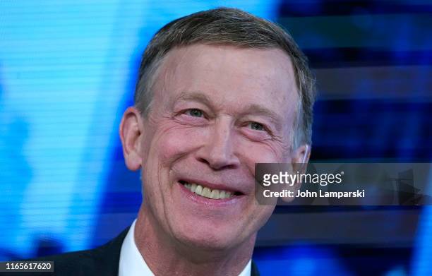 Former Governor of Colorado John Hickenlooper visits "The Story" at FOX Studios on August 01, 2019 in New York City.