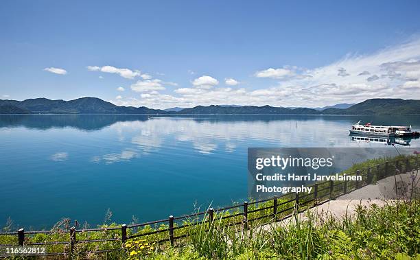 tazawa lake - akita prefecture stock pictures, royalty-free photos & images