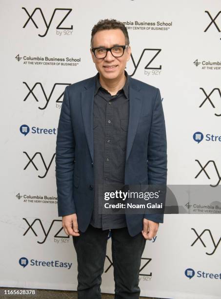 Fred Armisen visits 92nd Street Y to discuss "My Favorite Shapes" on August 01, 2019 in New York City.