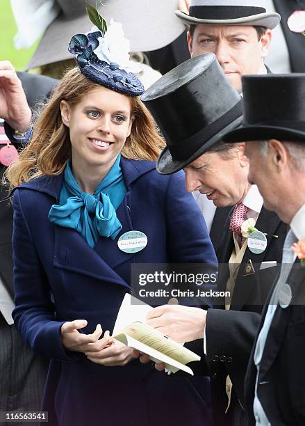 Princess Beatrice looks at horses in the Parade ring on Ladies Day at Royal Ascot at Ascot Racecourse on June 14, 2011 in Ascot, United Kingdom.