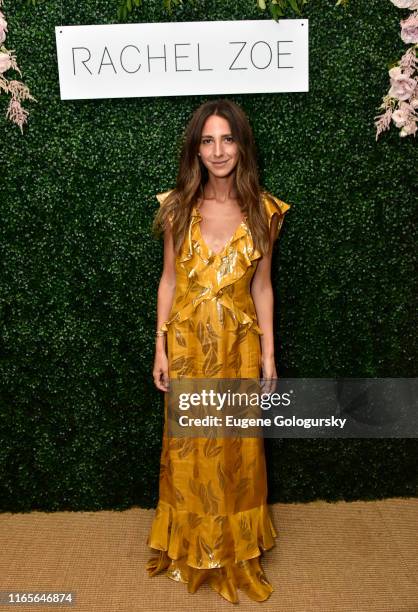 Arielle Charnas attends the Rachel Zoe Collection Summer Dinner At Moby's East Hampton With FIJI Water, Tanqueray, And AUrate on August 01, 2019 in...