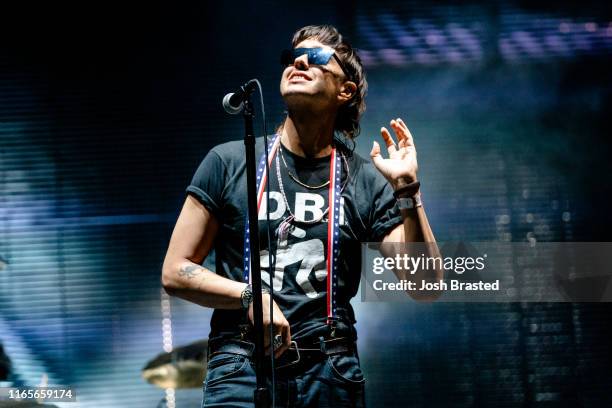 Julian Casablancas of The Strokes performs at the 2019 Lollapalooza Music Festival at Grant Park on August 01, 2019 in Chicago, Illinois.