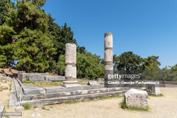 ancient greek site of asclepeion on the island of kos, greece - kos foto e immagini stock