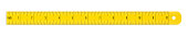 Engineer or architect plastic drafting ruler with an imperial units scale.