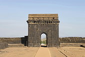 Entrance gate to Chatrapati Shivaji Maharaj Samadhi, Raigad Fort, Maharashtra, India