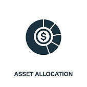 Asset Allocation vector icon symbol. Creative sign from investment icons collection. Filled flat Asset Allocation icon for computer and mobile