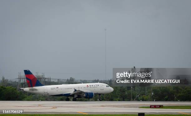 Delta plane takes off from Fort Lauderdale-Hollywood International Airport in Fort Lauderdale, Florida on September 2, 2019. - Lauderdale-Hollywood...
