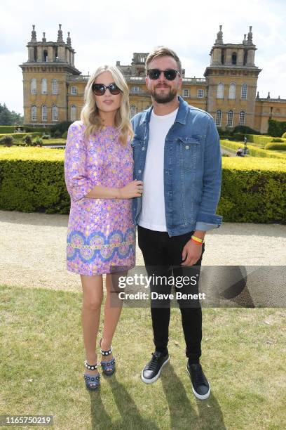 Laura Whitmore and Iain Stirling attend The Gentleman's Journal and Bicester Village Long Summer Lunch on August 02, 2019 in Woodstock, England.