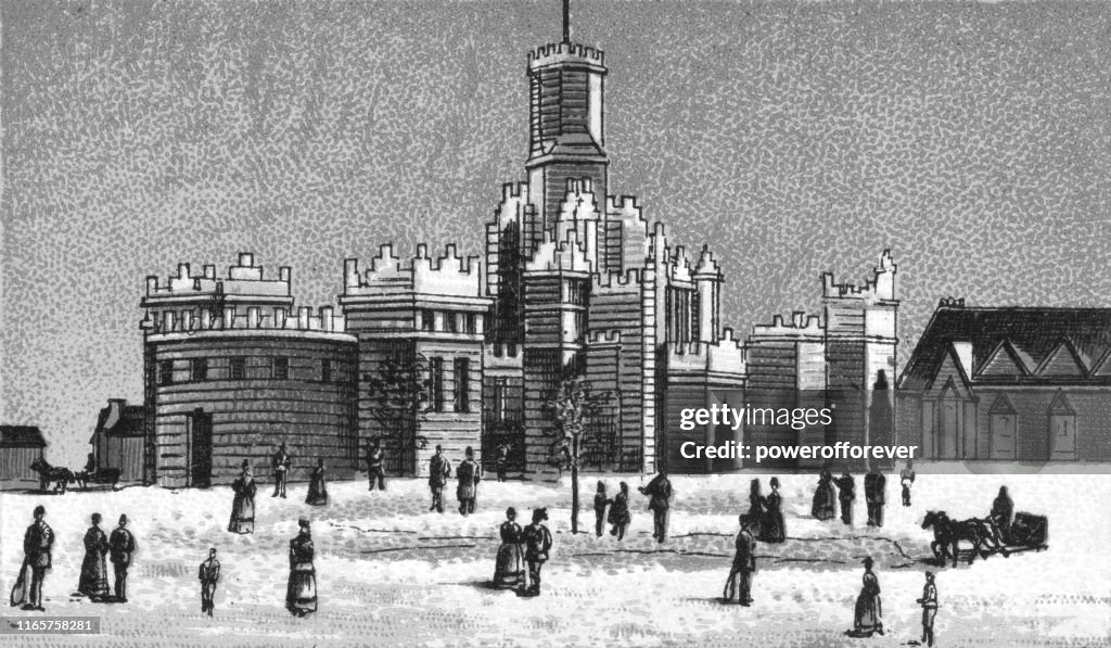 Ice Palace in Montreal, Quebec, Canada - 19th Century