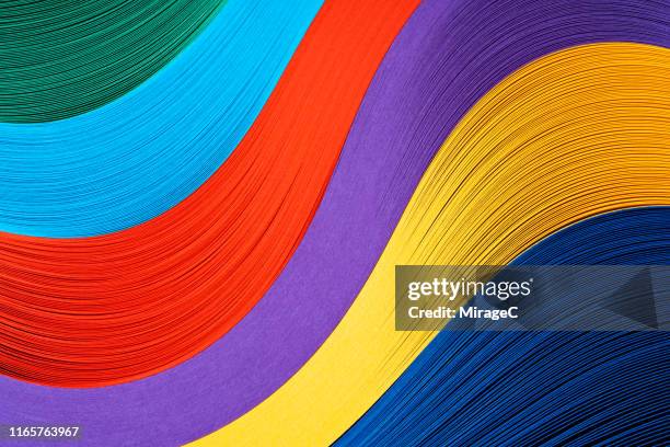 multi layered flowing paper - multi layered effect stock-fotos und bilder