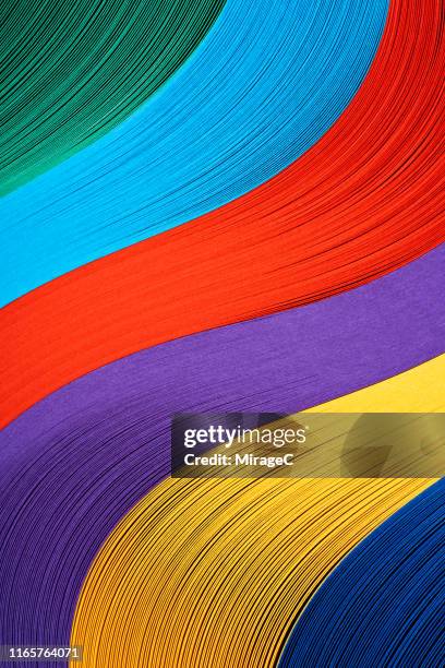 multi layered flowing paper - multi layered effect stock-fotos und bilder