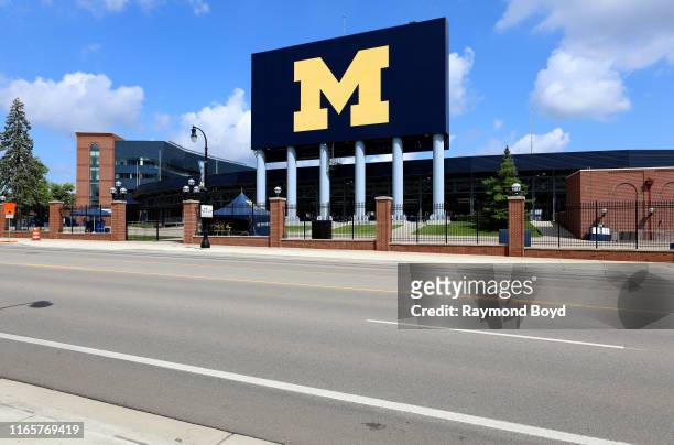 Michigan Stadium, the largest stadium in the United States, and second largest stadium in the world, home of the Michigan Wolverines football team...