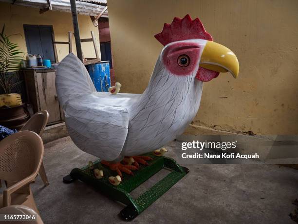 Mother hen fantasy coffin, designed by Benjamin Armaah Amartey and painted by Joseph Adjetey Sowah, will today be used for the burial of the late...