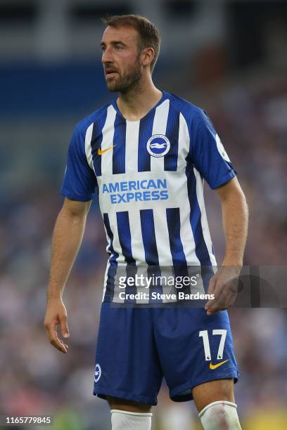 Glenn Murray of Brighton & Hove Albion during the Pre-Season Friendly match between Brighton & Hove Albion and Valencia at Amex Stadium on August 02,...