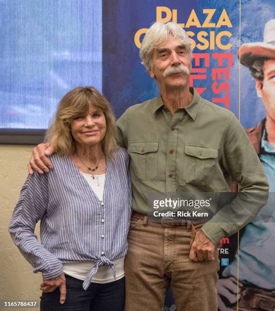 Katharine Ross and Sam Elliott attend the 2019 Plaza Classic Film Festival press conference at the El Paso Community Foundation on August 02, 2019 in...