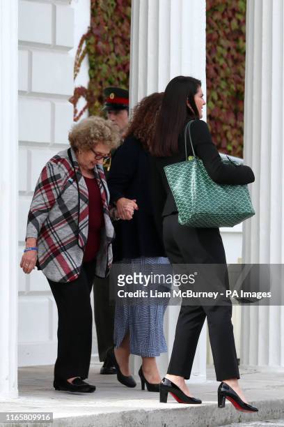 Nancy Pence-Fritsch , mother of US Vice President Mike Pence leaving Aras an Uachtarain, Dublin after he met Irish President Michael D. Higgins and...
