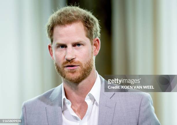 Britain's Prince Harry attends the Adam Tower project introduction and global partnership between Booking.com, SkyScanner, CTrip, TripAdvisor and...