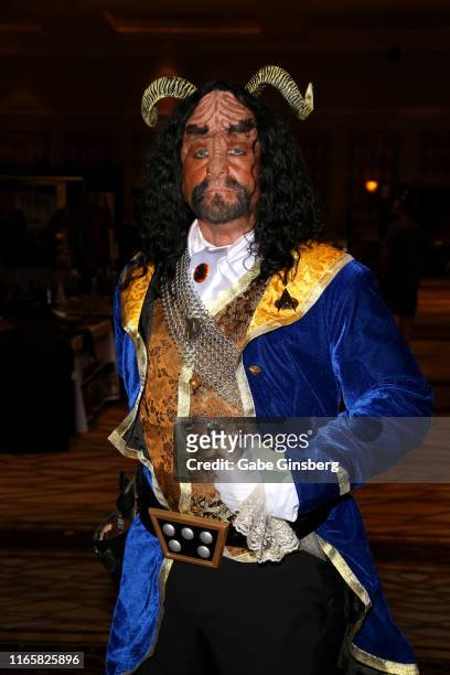 Mark Statler of Texas, dressed as a Klingon dressed as the Beast from the "Beauty and the Beast" movie, attends the 18th annual Official Star Trek...
