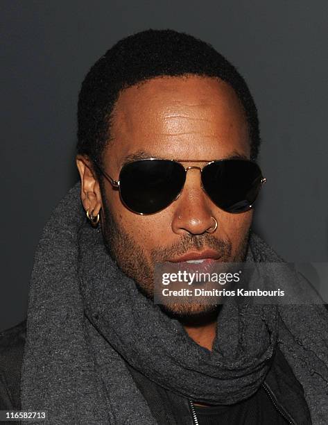 Lenny Kravitz attends the comprehensive home collection celebrated by Espacio Sami Hayek at The Cooper Square Hotel Penthouse on May 12, 2011 in New...