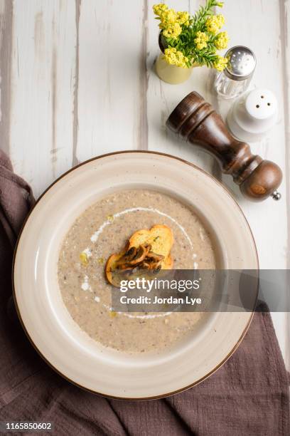 mushroom soup - cream soup ストックフォトと画像