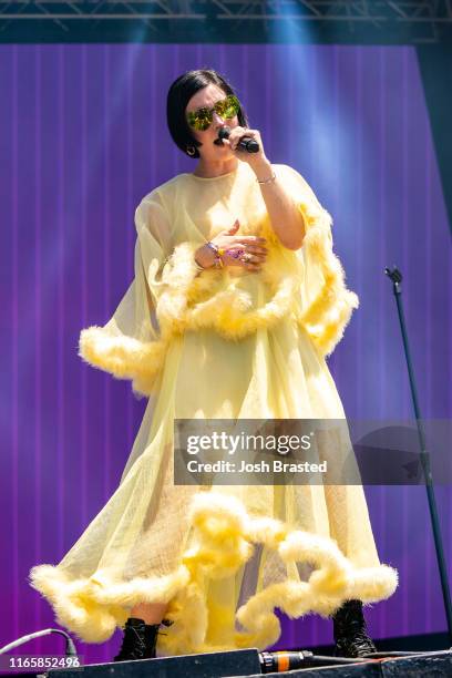 Chelsea Lee of Shaed performs at the 2019 Lollapalooza Music Festival at Grant Park on August 01, 2019 in Chicago, Illinois.