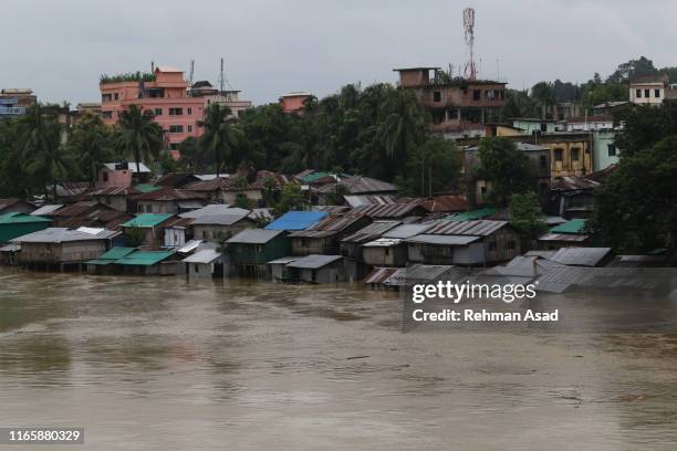 monsoon flood in bandarban, bangladesh - bangladesh culture stock pictures, royalty-free photos & images